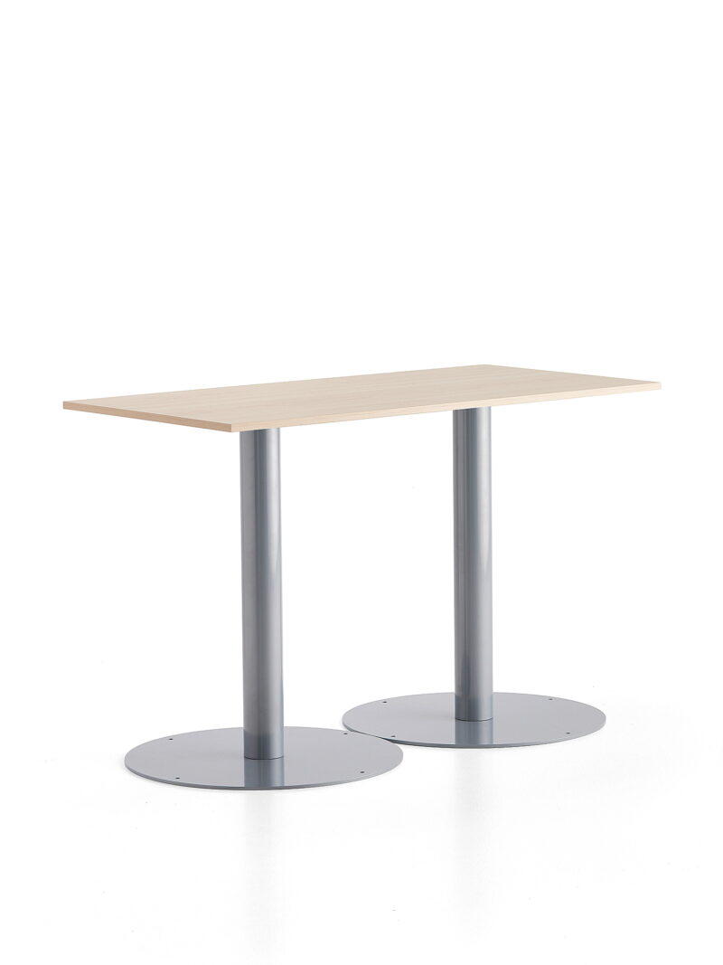 Stół ALVA, 1400x700x900 mm, srebrny, brzoza