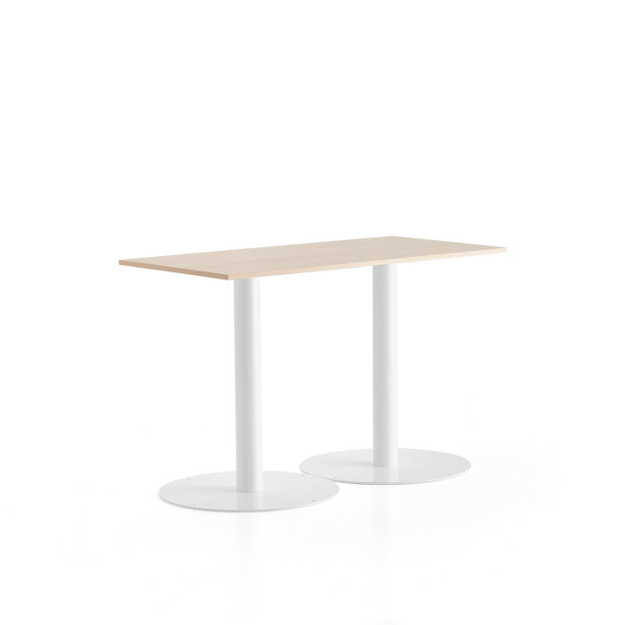 Stół ALVA, 1400x700x900 mm, biały, brzoza