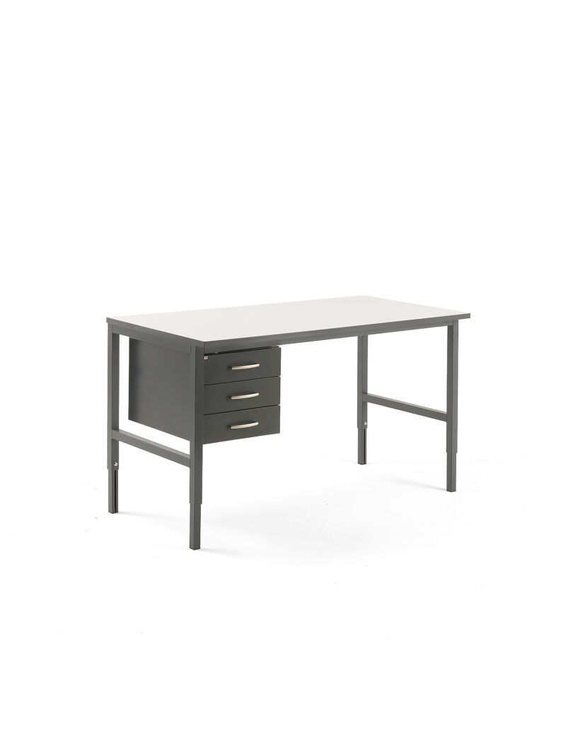 Stół roboczy CARGO, 1600x750 mm, 3 szuflady