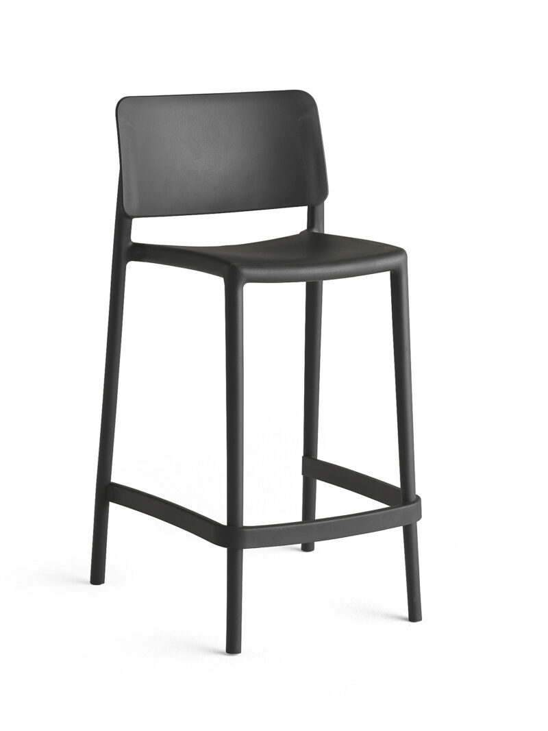 Krzesło barowe RIO, siedzisko 650 mm, ciemnoszary