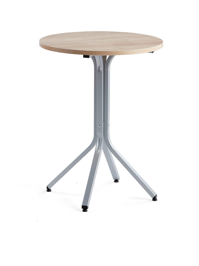 Stół VARIOUS, Ø700x900 mm, srebrny, dąb