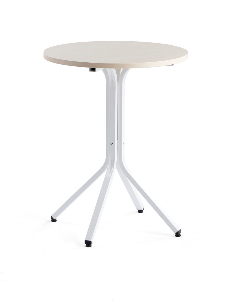 Stół VARIOUS, Ø700x900 mm, biały, brzoza