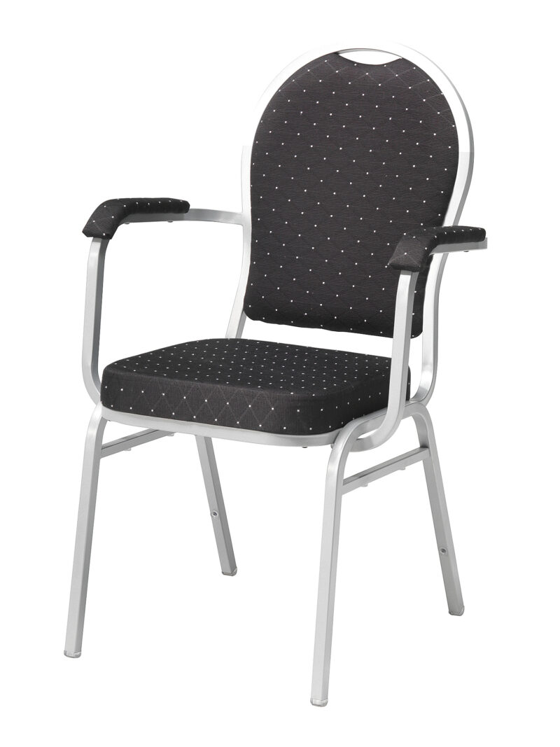 Krzesło do restauracji SEATTLE, czarny, szary