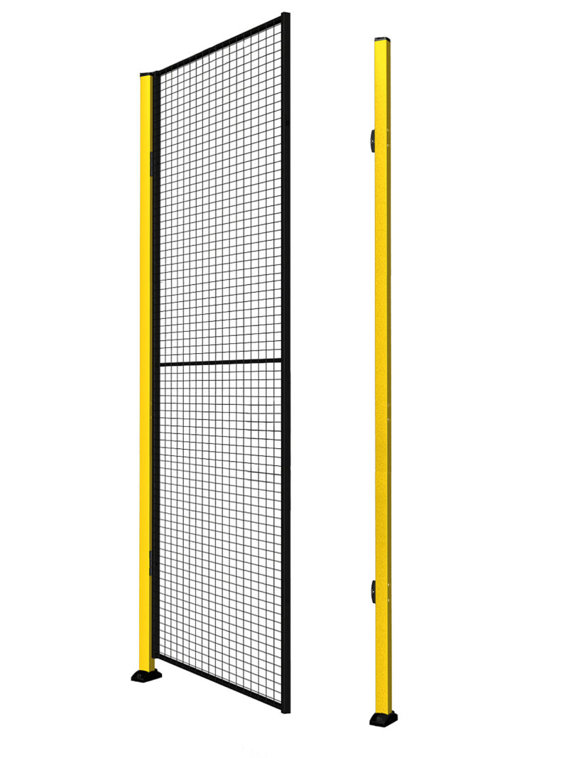 Pojedyncze drzwi X-GUARD ze słupkami i siatką, bez ramy, 2000x1500 mm
