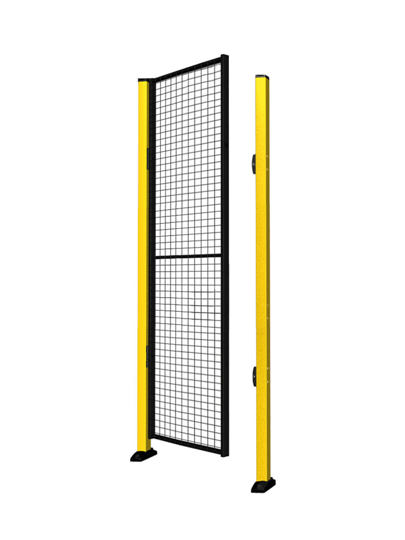 Pojedyncze drzwi X-GUARD ze słupkami i siatką, bez ramy, 1400x1500 mm