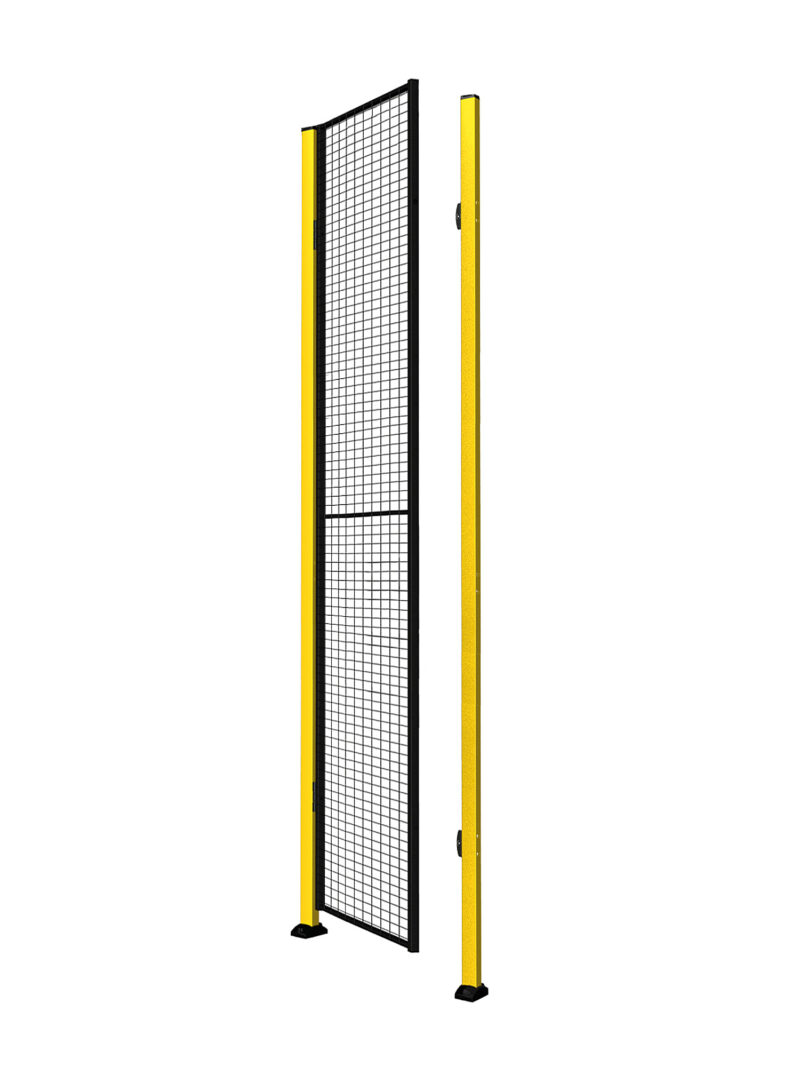 Pojedyncze drzwi X-GUARD ze słupkami i siatką, bez ramy, 2300x900 mm