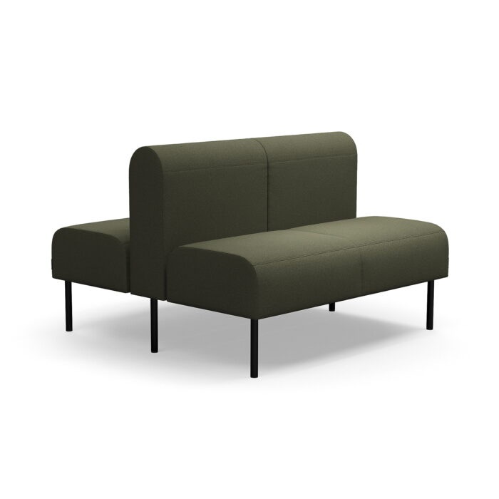 Sofa modułowa VARIETY, 2-osobowa, podwójna, tkanina Blues CSII, oliwkowy