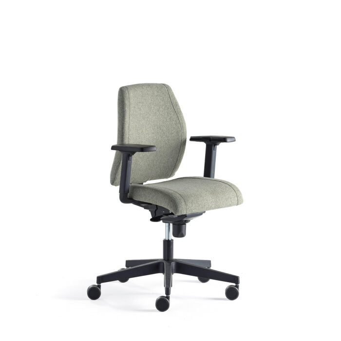 Krzesło biurowe LANCASTER, niskie oparcie, zielononiebieski