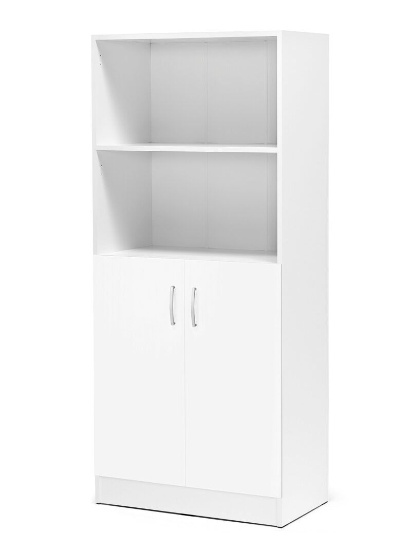 Szafa biurowa FLEXUS z dwiema półkami, 1725x760x415 mm, biały