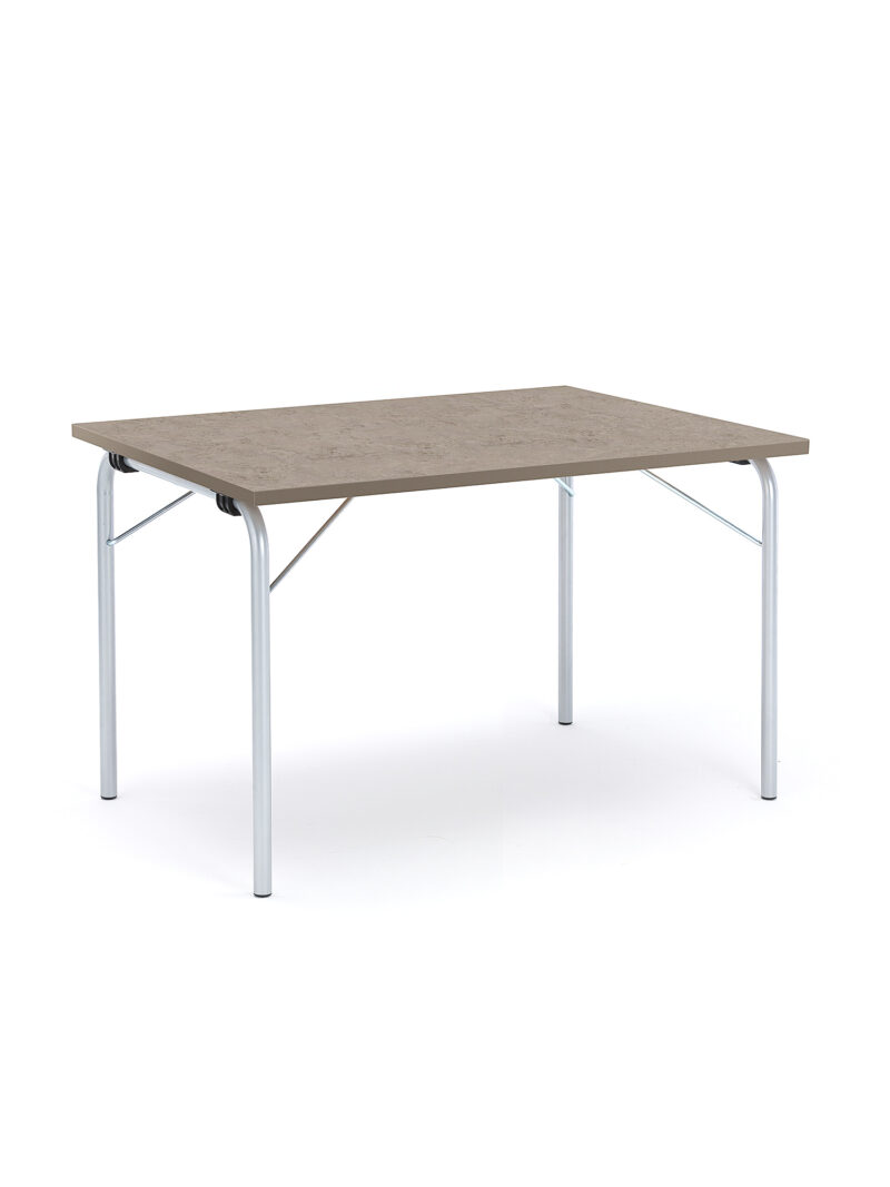 Stół składany NICKE, 1200x800x720 mm, linoleum szary, galwanizowany