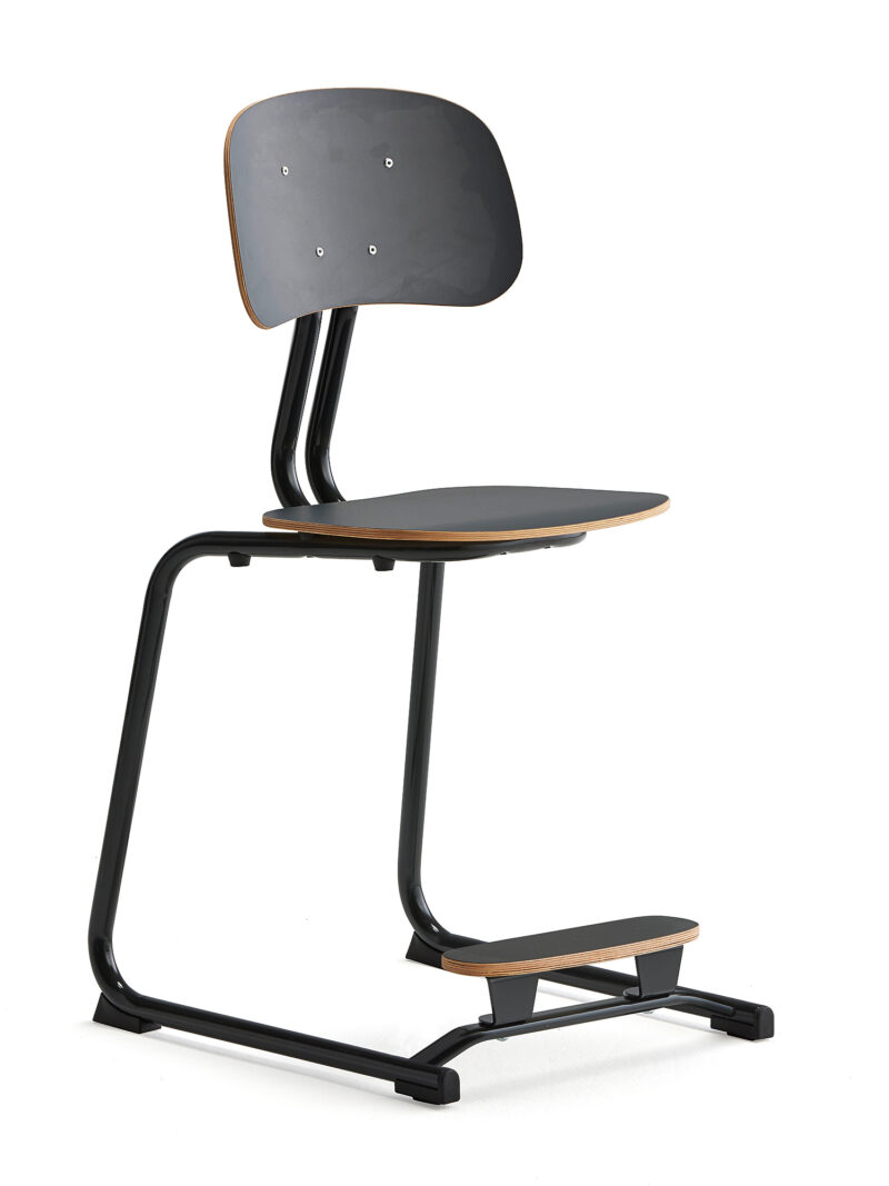 Krzesło szkolne YNGVE, na płozach, antracyt, antracyt, 500 mm