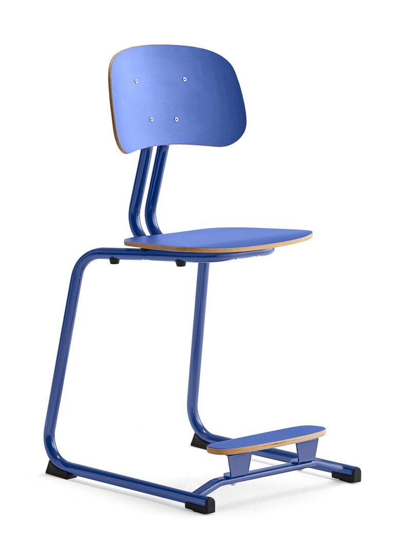 Krzesło szkolne YNGVE, na płozach, kobaltowy, granatowy, 500 mm