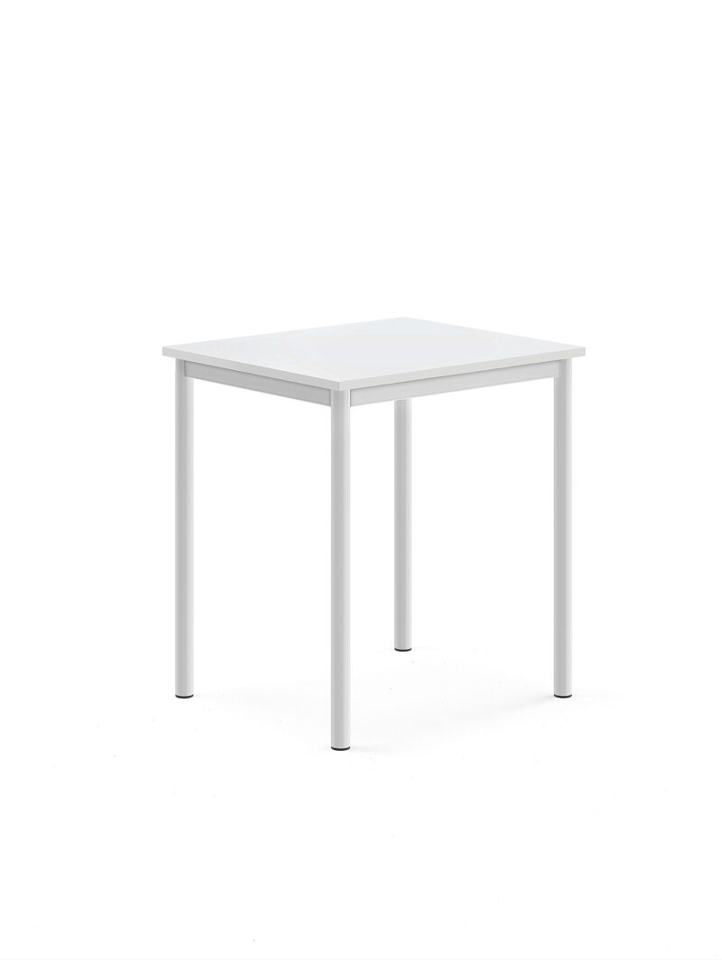 Stół SONITUS, 700x600x760 mm, biały laminat, biały