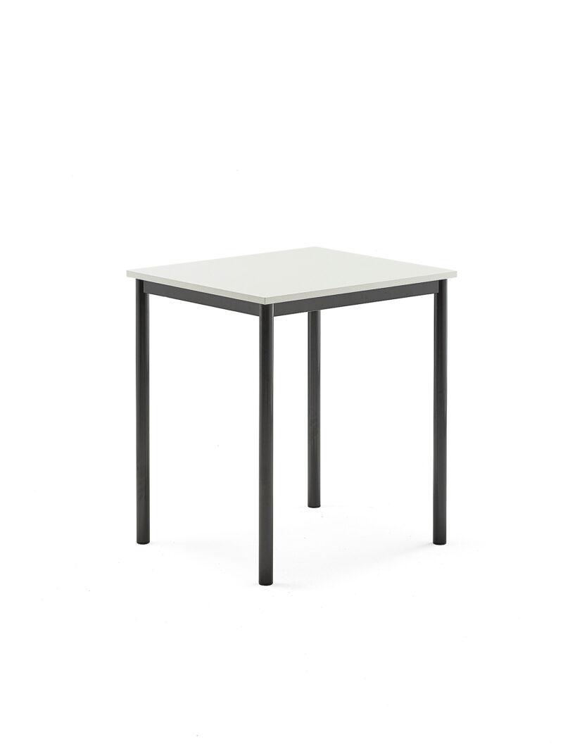 Stół SONITUS, 700x600x760 mm, biały laminat, antracyt