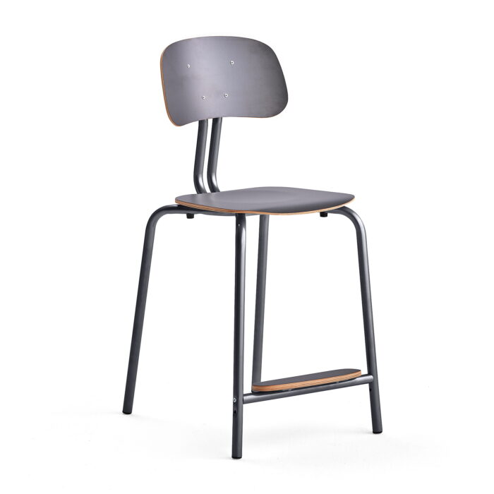 Krzesło szkolne YNGVE, 4 nogi, antracyt, antracyt, 610 mm