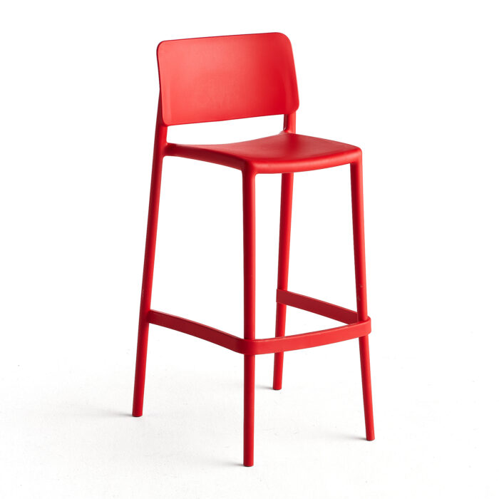 Krzesło barowe RIO, czerwony