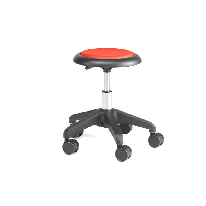 Krzesło na kółkach MICRO, czerwony, 380-450 mm