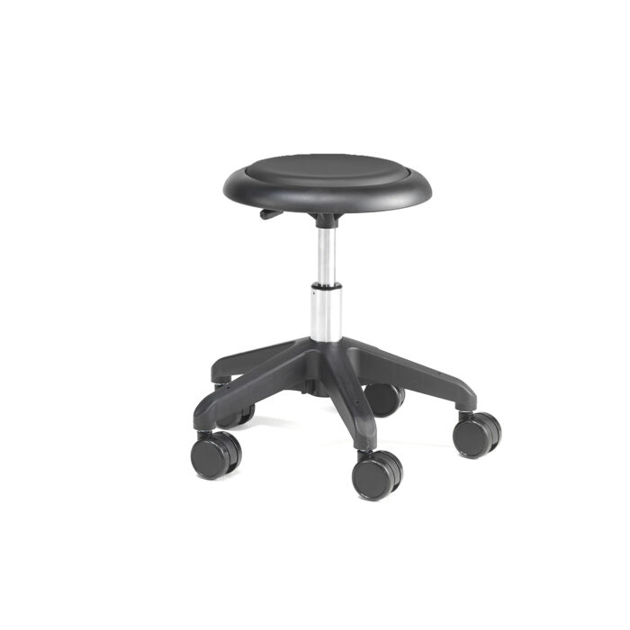 Krzesło na kółkach MICRO, czarny, 380-450 mm