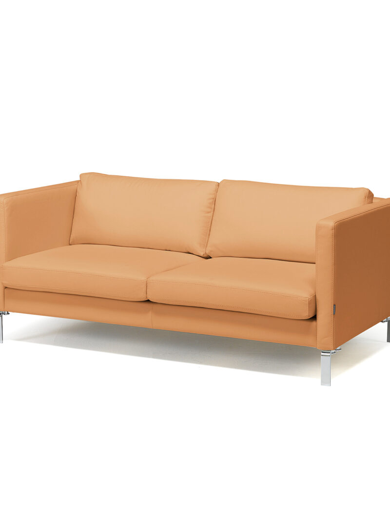 Sofa wypoczynkowa NEO, 3-osobowa, skóra naturalna, nude