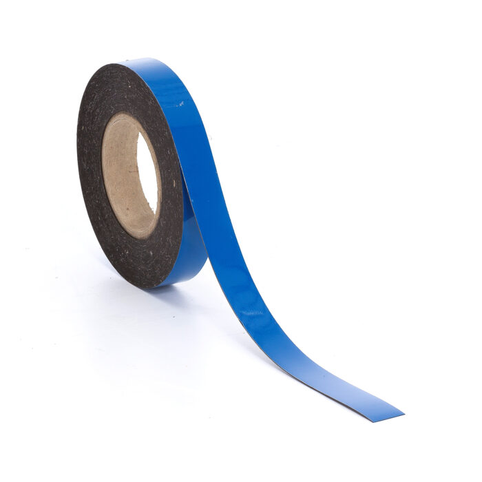 Taśma magnetyczna, 20 m x 25 mm, niebieski
