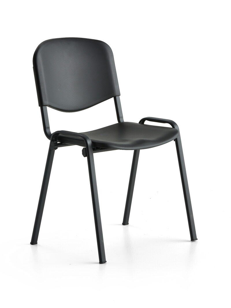 Krzesło NELSON, plastikowe siedzisko, czarny, czarny