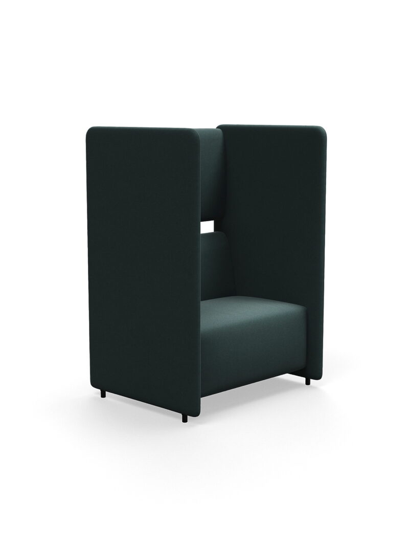 Fotel CLEAR SOUND, 1,5 siedziska, tkanina Focus Melange, zielony