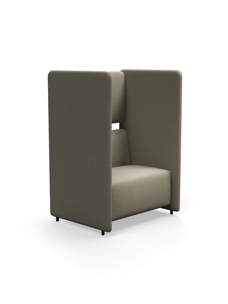 Fotel CLEAR SOUND, 1,5 siedziska, tkanina Focus Melange, beżowy