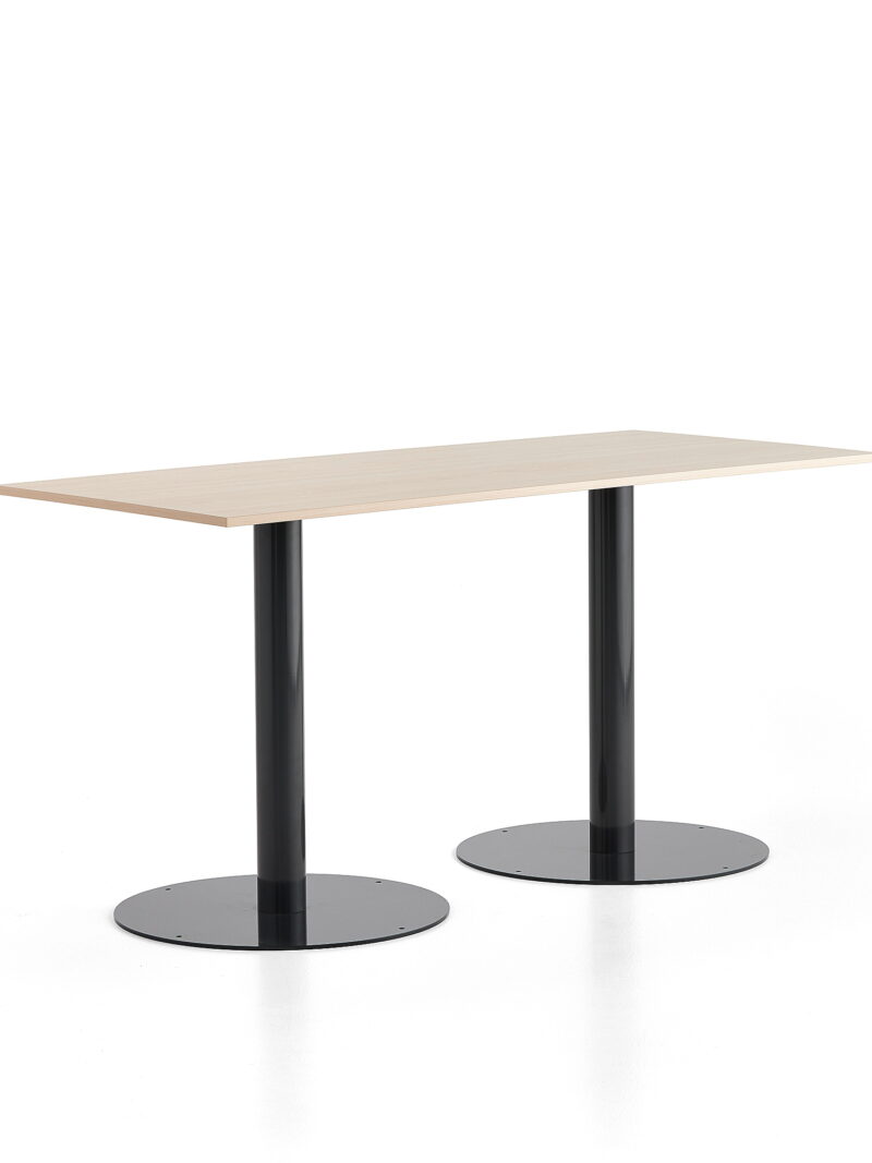 Stół ALVA, 1800x800x900 mm, antracyt, brzoza