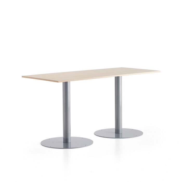 Stół ALVA 1800x800x900 mm, srebrny, brzoza