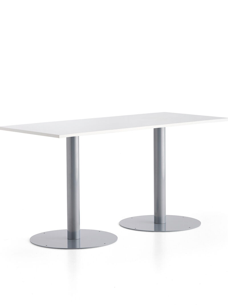 Stół ALVA 1800x800x900 mm, srebrny, biały