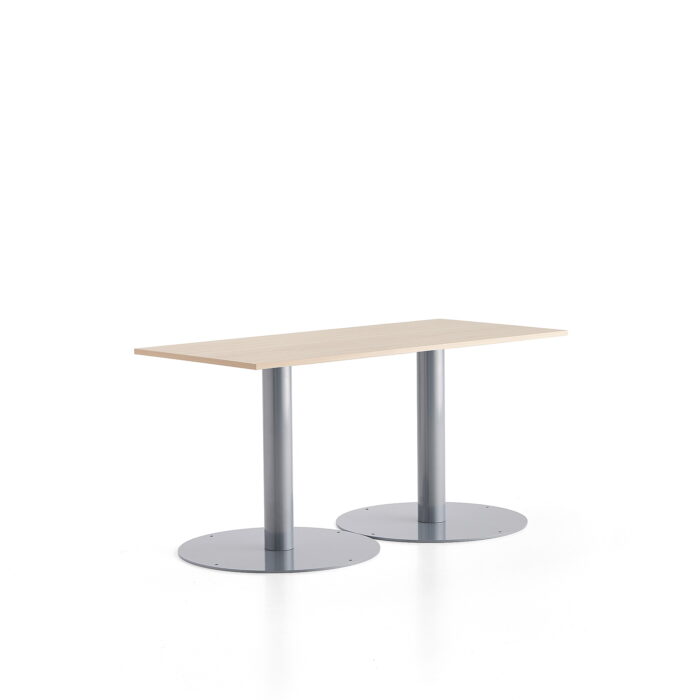 Stół ALVA, 1400x700x720 mm, srebrny, brzoza