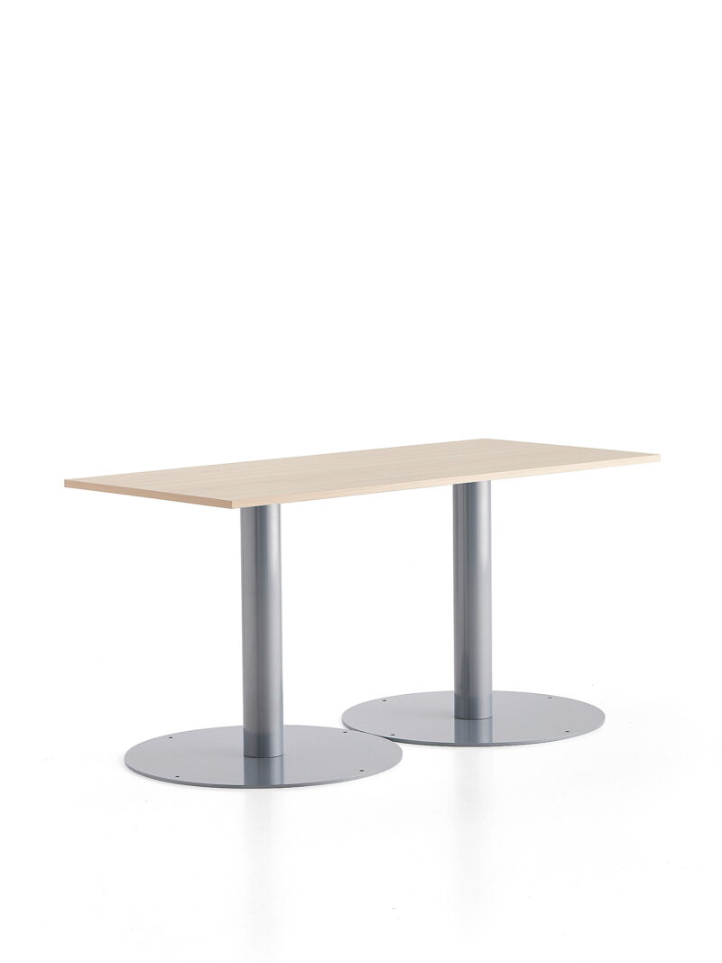 Stół ALVA, 1400x700x720 mm, srebrny, brzoza