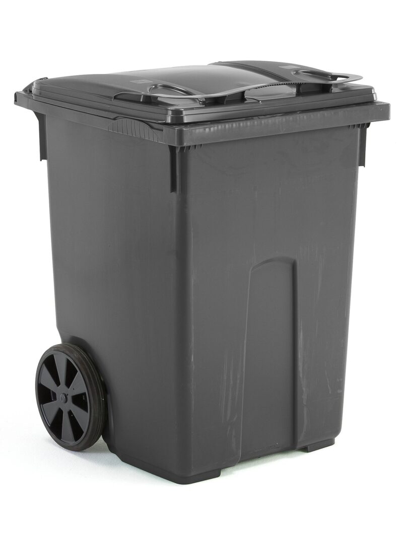 Kontener na odpady CLASSIC, 1075x745x800 mm, 370 L, szary