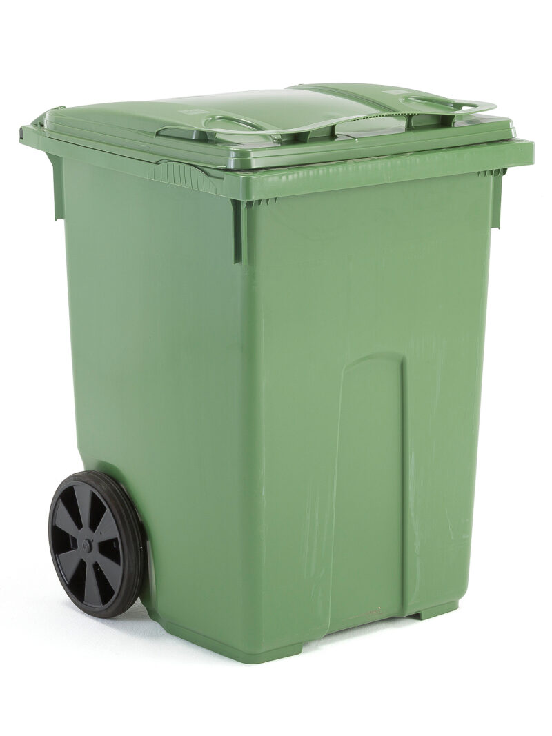 Kontener na odpady CLASSIC, 1075x745x800 mm, 370 L, zielony