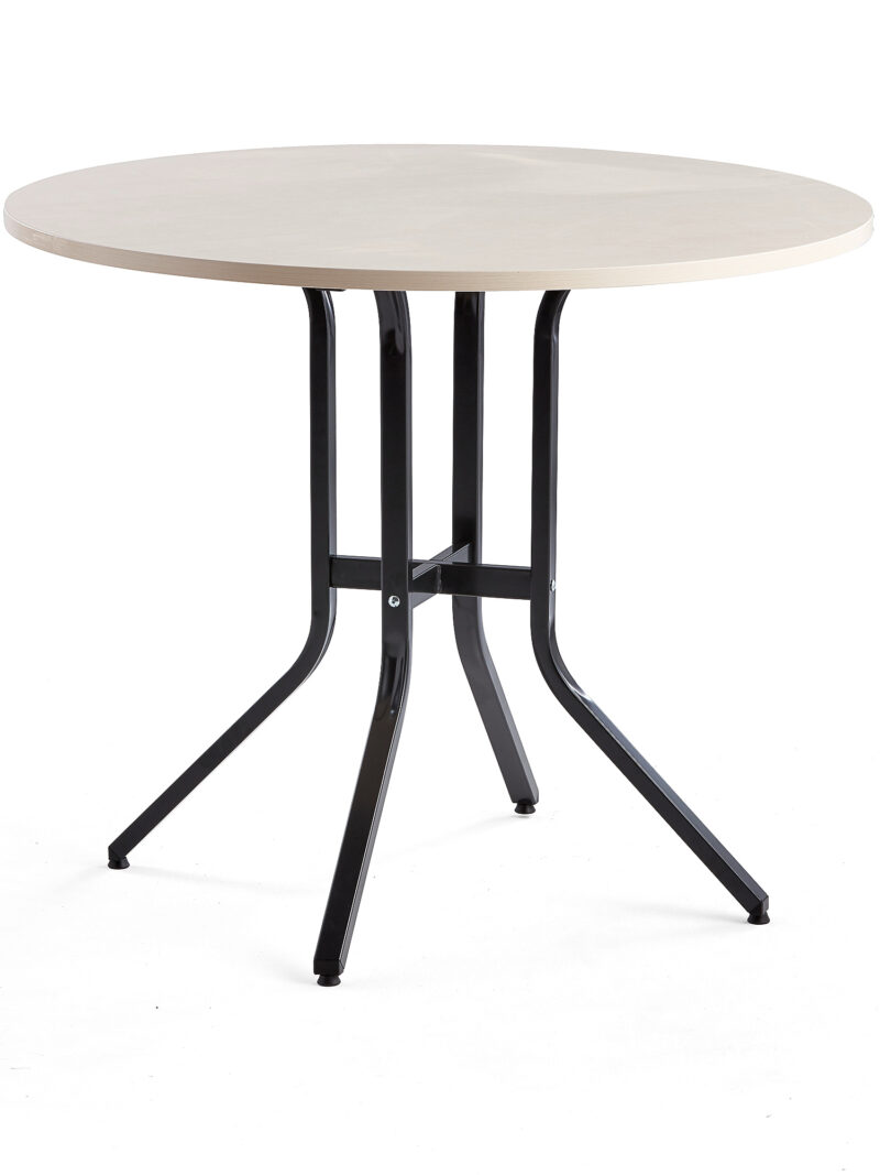 Stół VARIOUS, Ø1100x900 mm, czarny, brzoza