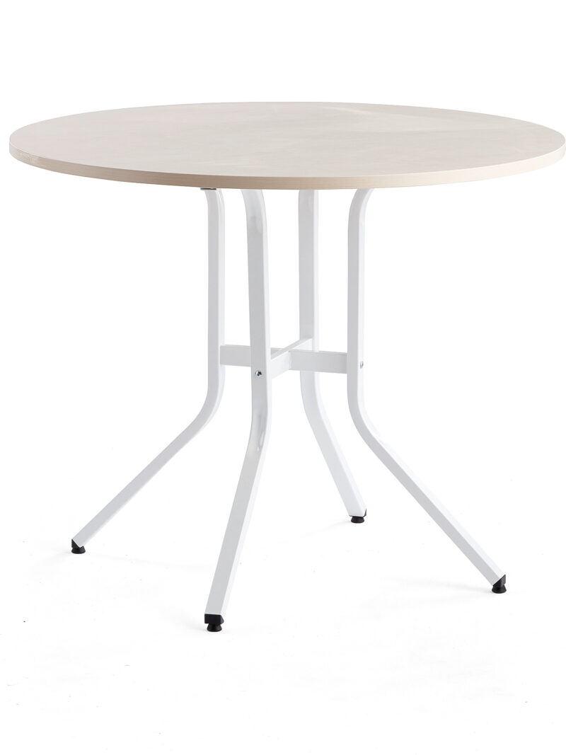 Stół VARIOUS, Ø1100x900 mm, biały, brzoza