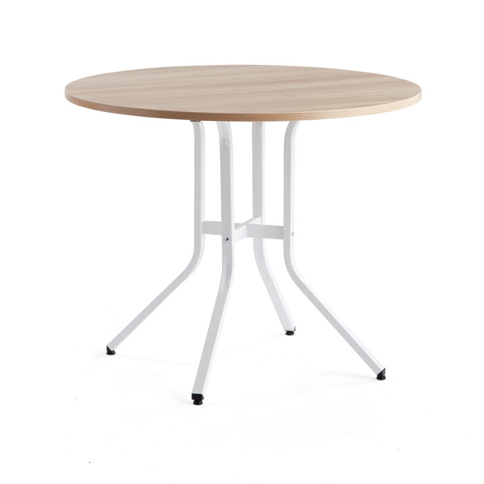 Stół VARIOUS, Ø1100x900 mm, biały, dąb