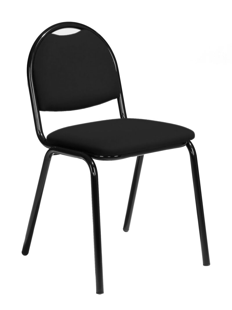 Krzesło do stołówki WARREN, czarny
