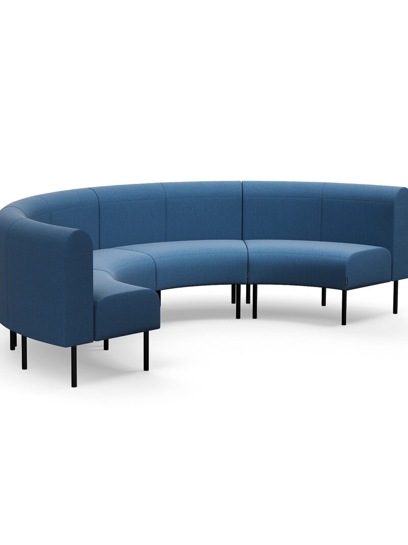 Sofa VARIETY, półokrągła do wewnątrz, tkanina Pod CS, niebieski