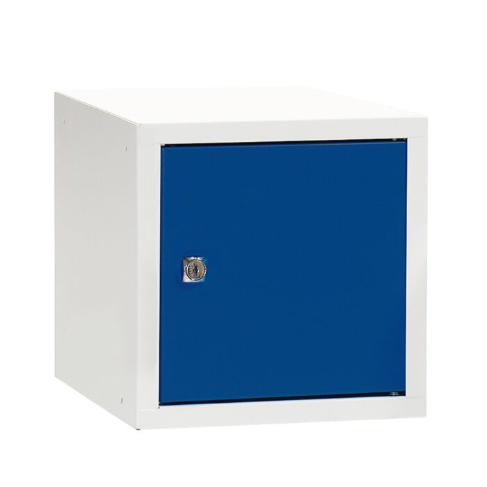 Szafka osobista CUBE, biały, niebieski, 270x270x350 mm