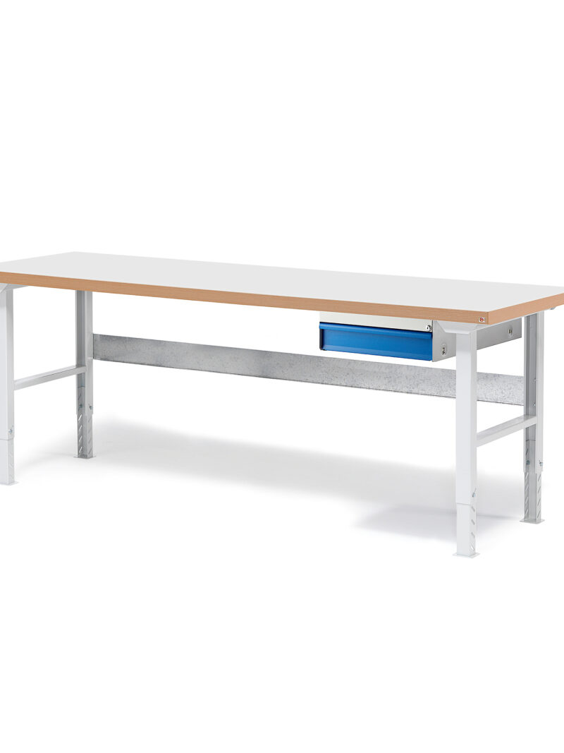 Stół roboczy SOLID, z szufladą, 750 kg, 2000x800 mm, laminat