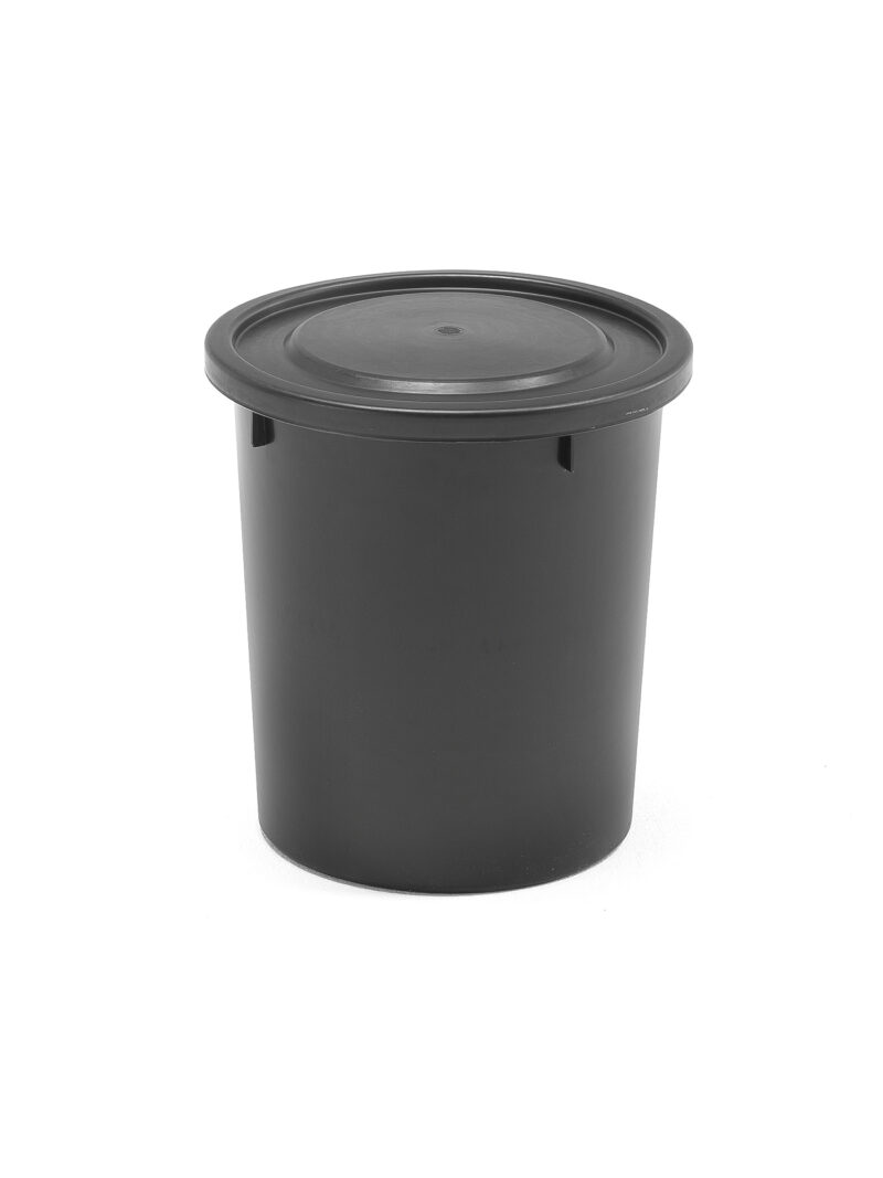 Kosz na śmieci BENJAMIN, Ø 395x430 mm, 35 L, czarny