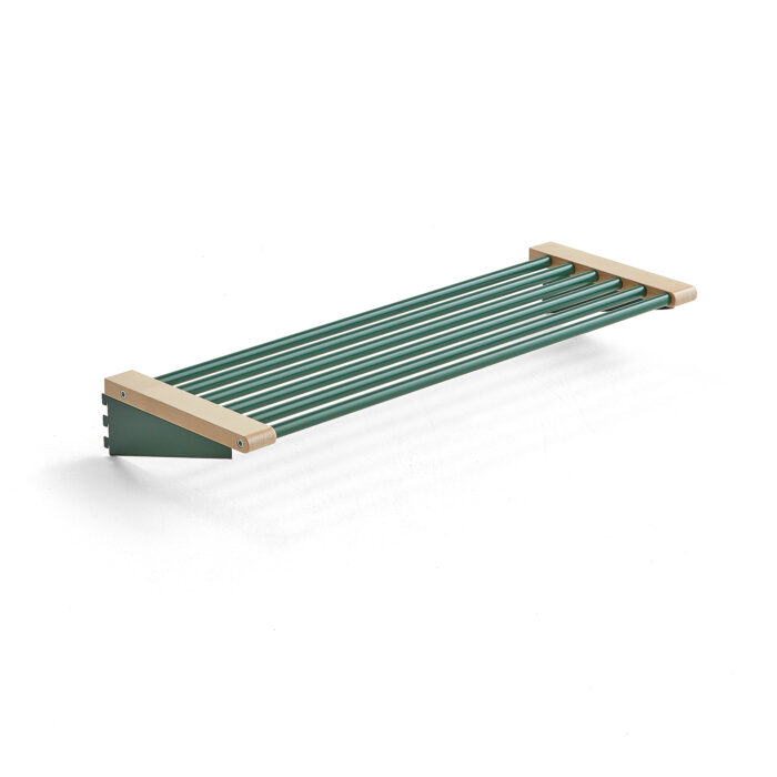 Półka na obuwie JEPPE, 900 mm, brzoza, zielony