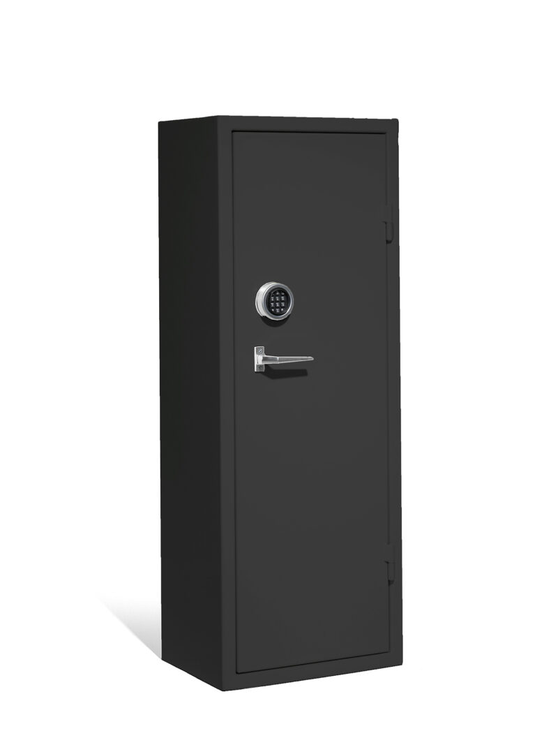 Szafa antywłamaniowa CONTAIN, elektroniczny zamek szyfrowy, bez skrytki, 1500x550x400 mm, czarny