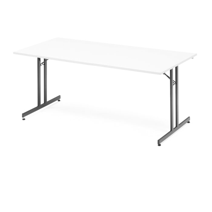 Stół konferencyjny EMILY, składany, 1800x800x720 mm, biały, czarny