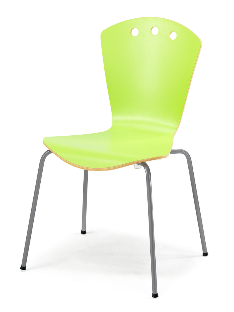 Krzesło do stołówki ORLANDO, zielony, szary