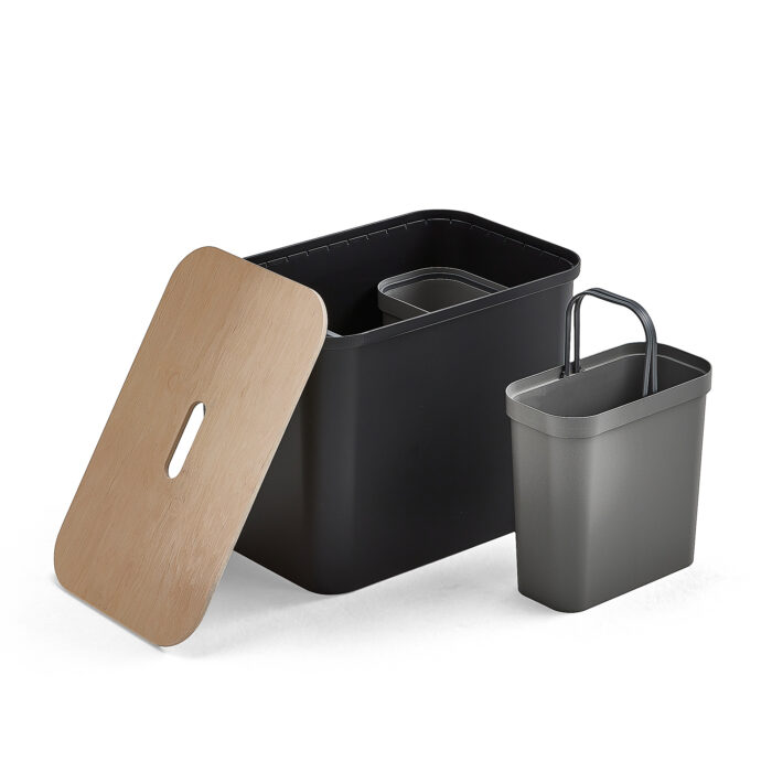 Pojemnik do segregacji SmartStore™, z siedziskiem, 76 L, czarny