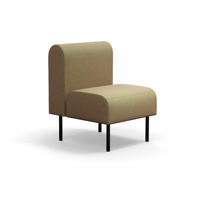 Sofa modułowa VARIETY, 1-osobowa, tkanina Blues CSII, turkusowo-pomarańczowy