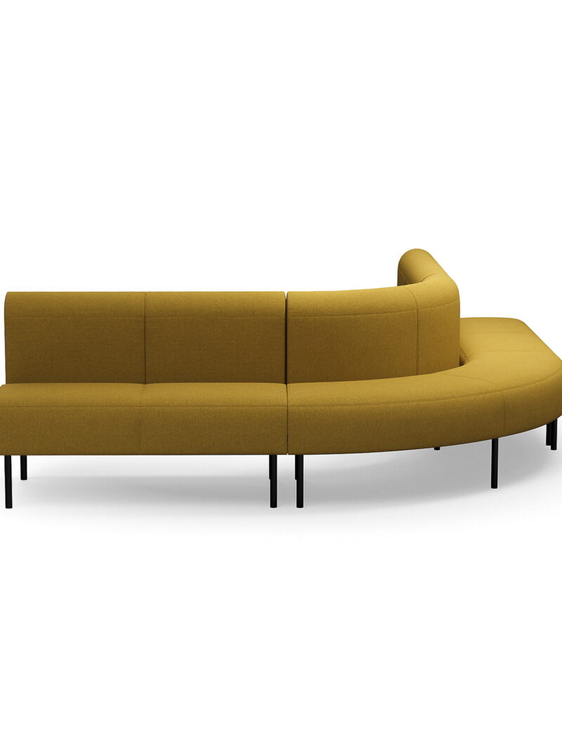 Sofa VARIETY, narożna na zewnątrz 90°, tkanina Blues CSII, złoty