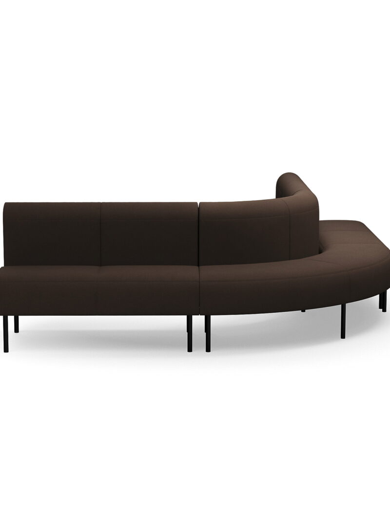 Sofa VARIETY, narożna na zewnątrz 90°, tkanina Blues CSII, ciemnobrązowy